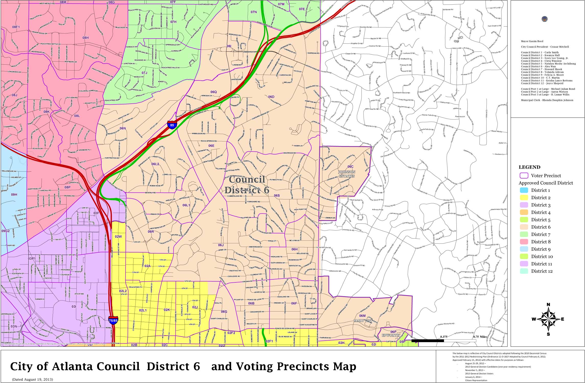 Atlanta City Council District 6 Map 